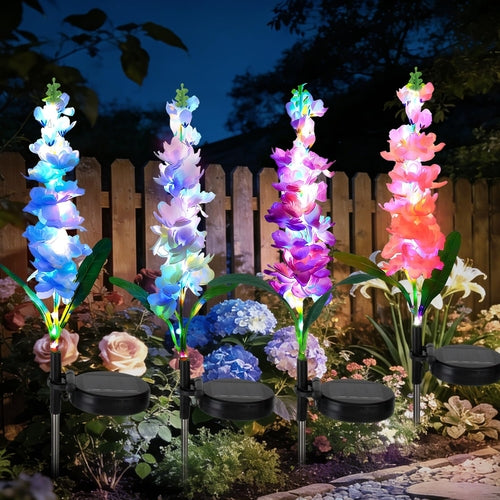 Solar Flower Lights Outdoor Waterproof 4 pieces
