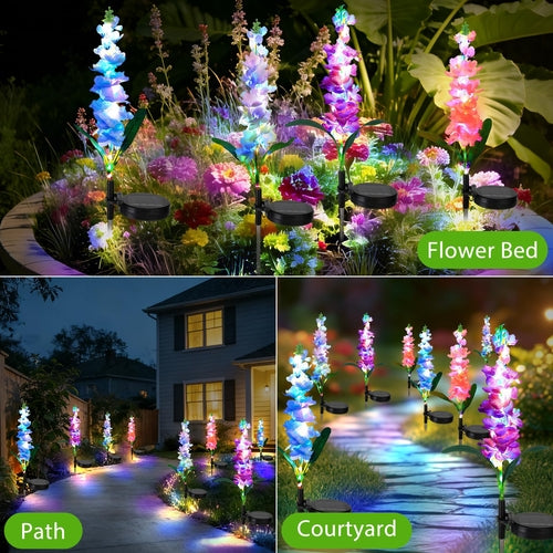 Solar Flower Lights Outdoor Waterproof 4 pieces