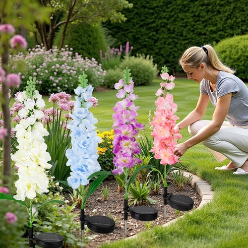 Solar Flower Lights Outdoor Waterproof 4 pieces