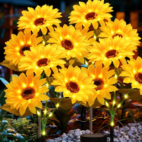 Solar Flower Lights Outdoor Waterproof 4 pieces
