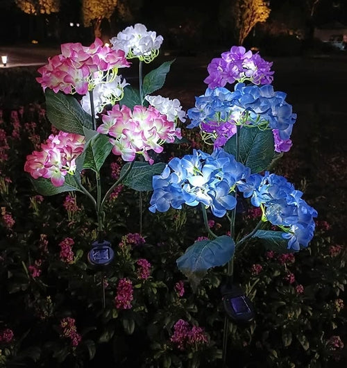 4-piece set of outdoor solar courtyard lights - larger