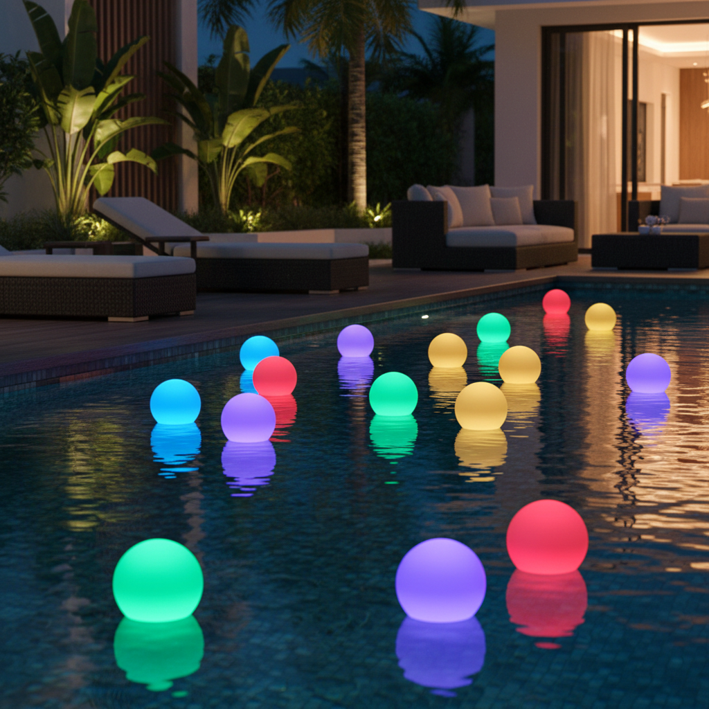 Floating Pool Ball Lights