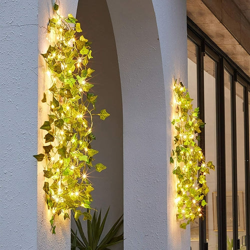Solar-Powered Maple Leaves Garland LED String Light